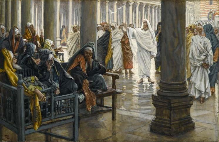 Beda vám, zákonníci a farizeji. James Tissot, 1886-94, wikimedia commons